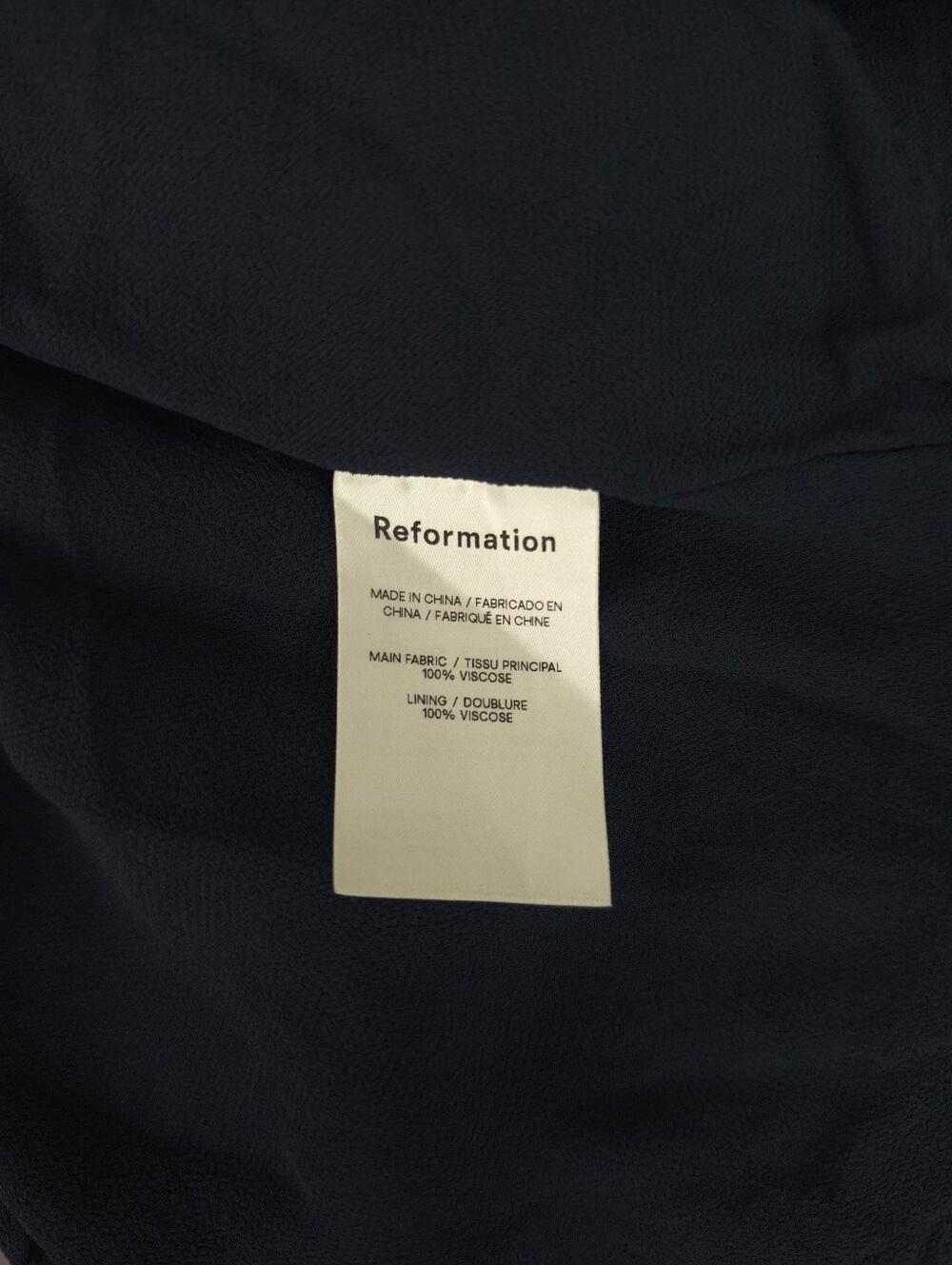 Reformation Nikita Navy Blue Midi Dress‎ in Mademoiselle - Picture 8 of 12
